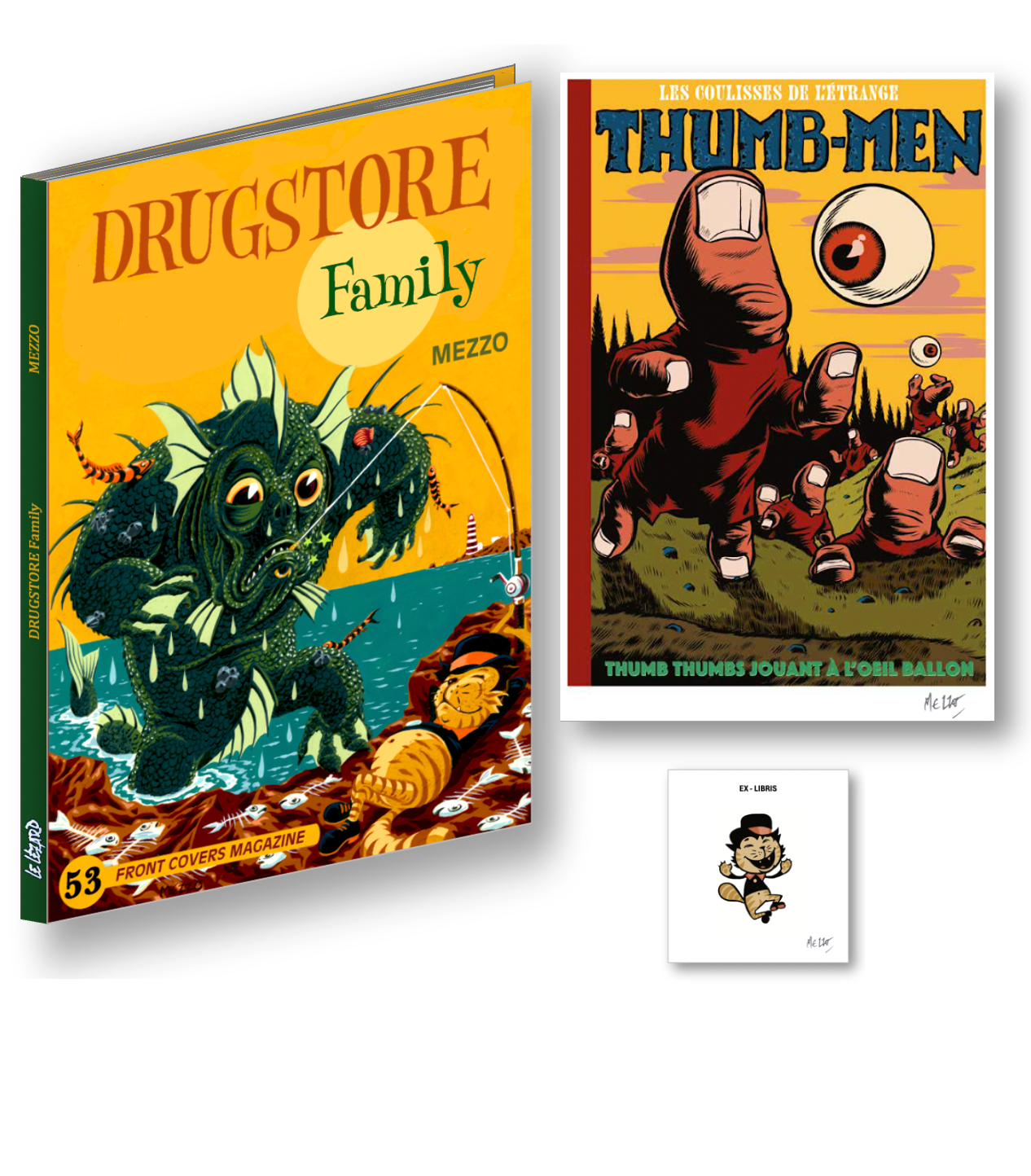 DRUGSTORE Family par MEZZO -Tirage Libraire + 1 ex-libris + 1 tiré à part